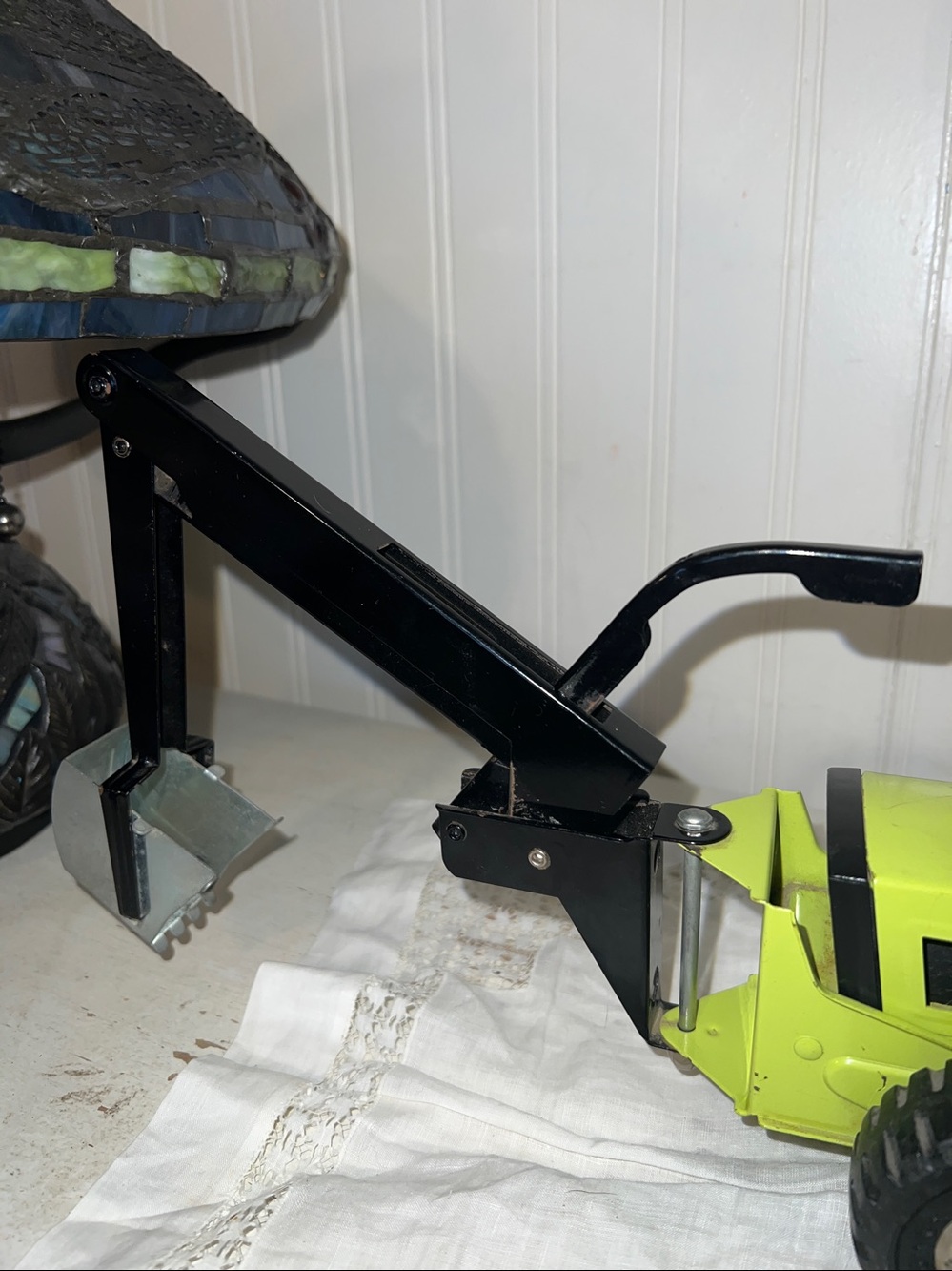 Vintage 60s 70s Tonka mini lime green trencher metal 1089 - Picture 5 of 7